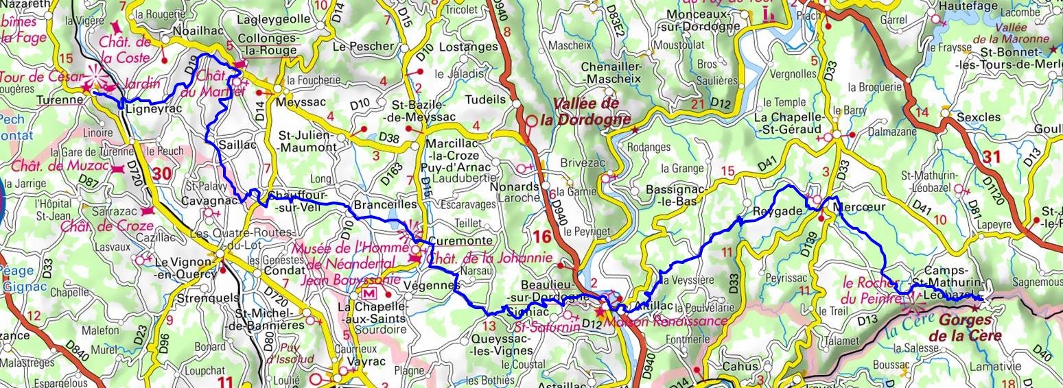 GR480 Hiking from Turenne to Cere Gorges (Correze) 1