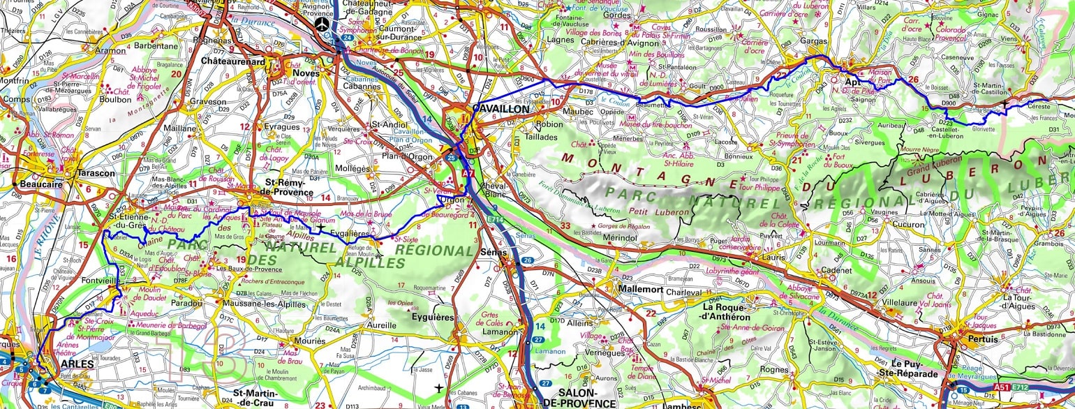 GR653D Randonn  e C  reste  Alpes-de-Haute-Provence  Arles  Bouches