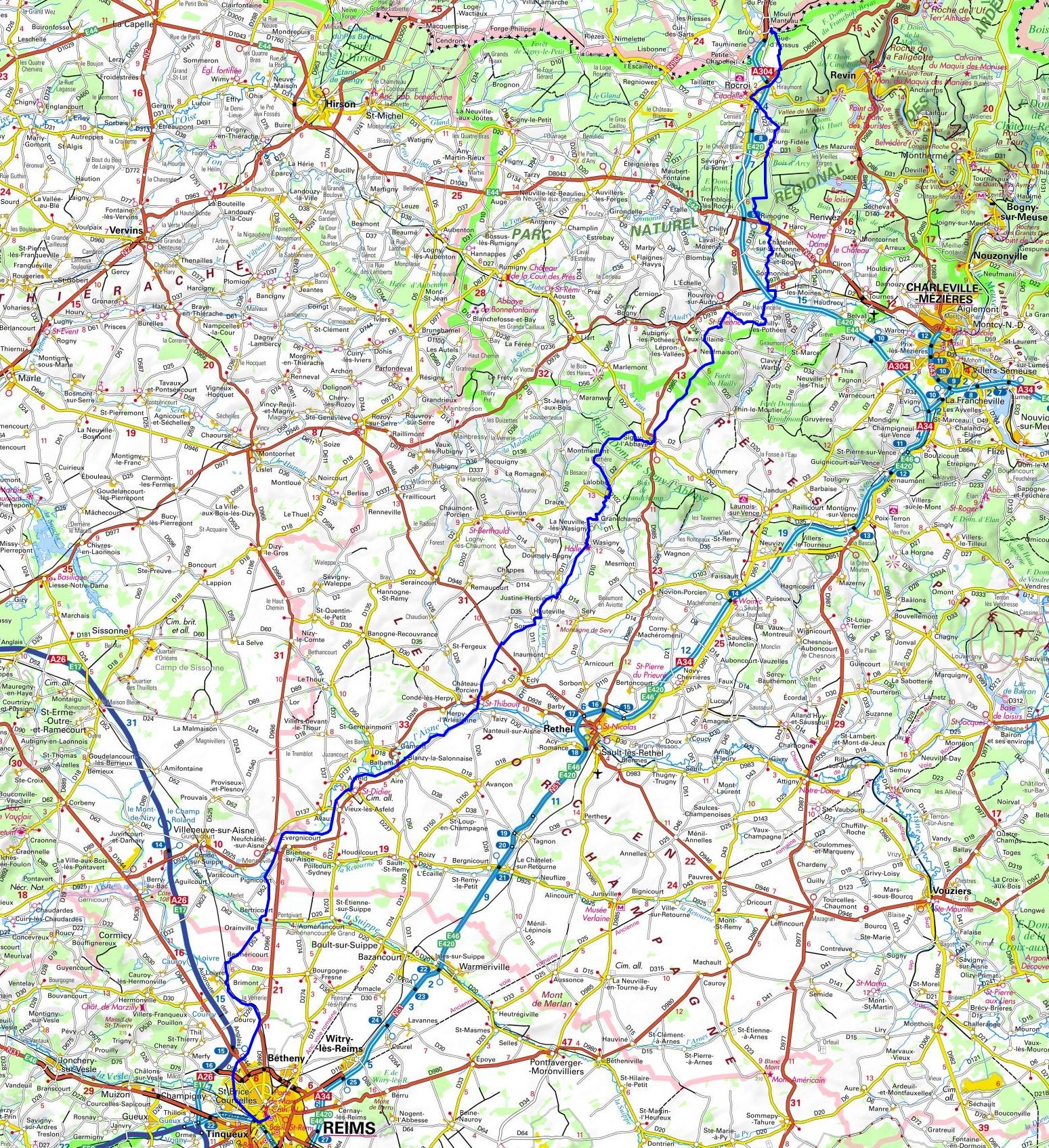 GR654 Walking from Gue-d'Hossus (Ardennes) to Reims (Marne) 1