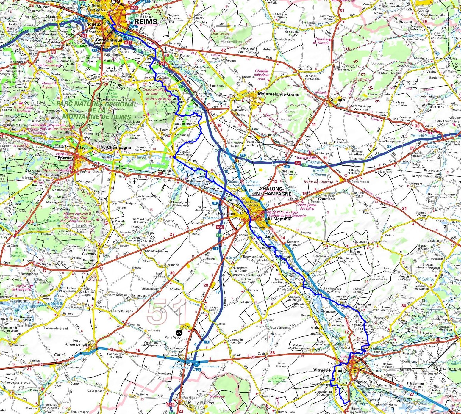 GR654 Walking from Reims to Blaise-sous-Arzillieres (Marne) 1
