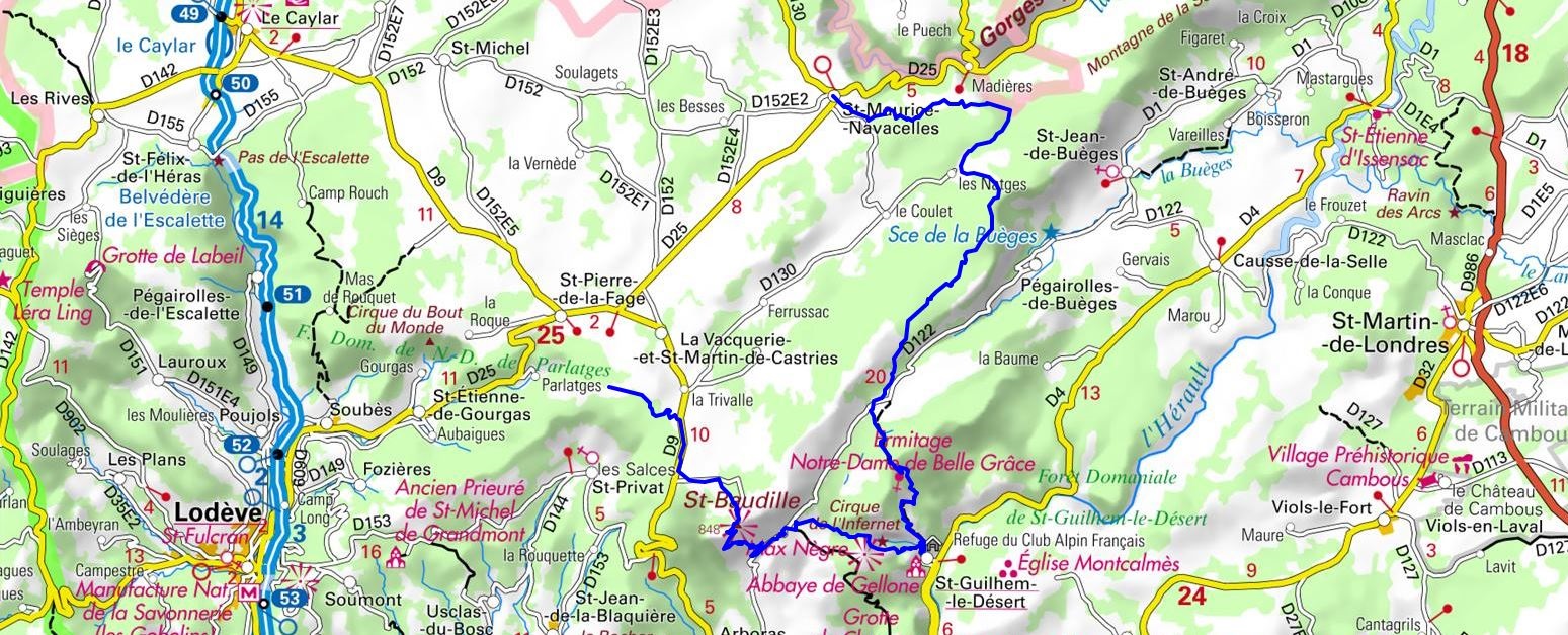 GR74 Hiking from St Maurice-Navacelles to Jouquet (Herault) 1