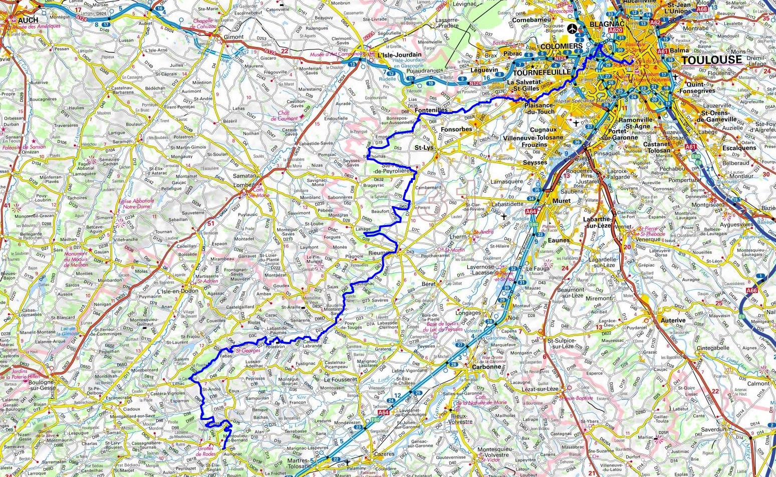 GR86 Randonnée de Toulouse à Aurignac (Haute-Garonne) 1