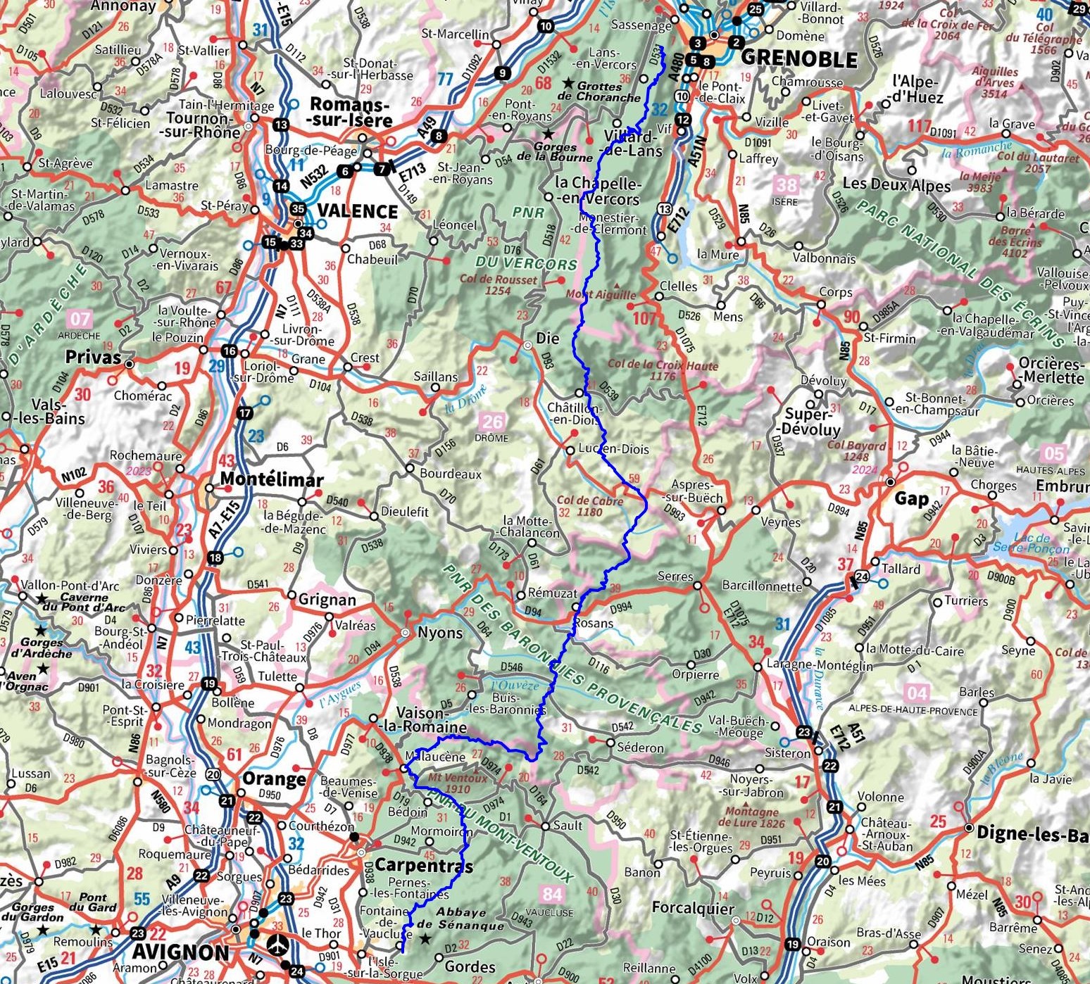 GR91 Hiking from St-Nizier-du-Moucherotte (Isere) to Fontaine-de-Vaucluse (Vaucluse) 1