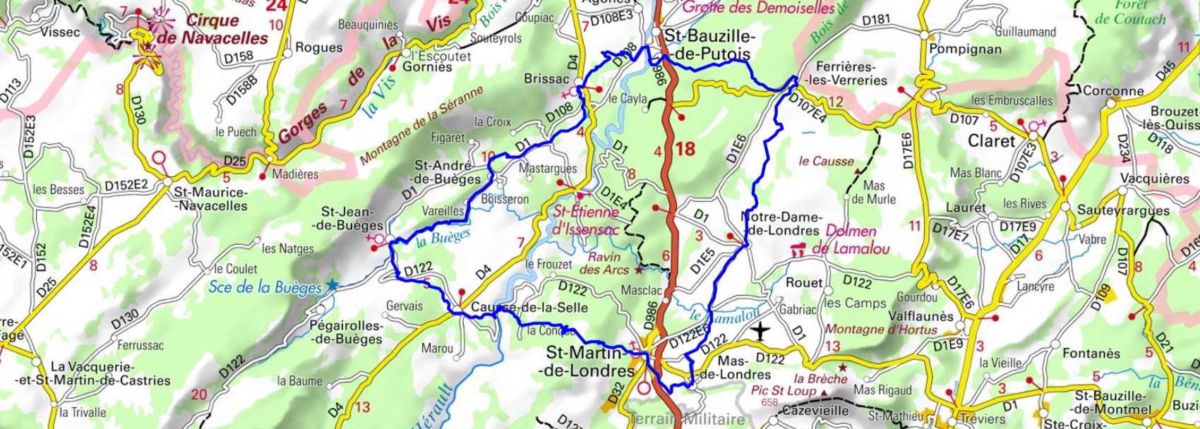 Hiking around Grand Pic St-Loup between Londres and Bueges (Herault) 1