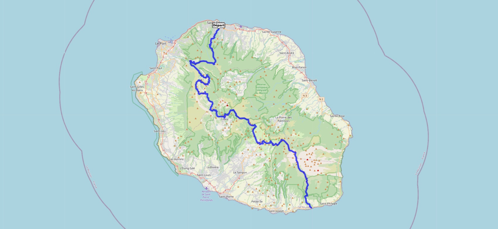GR®R2 Hiking from St Denis to Le Baril (St Philippe)  (Reunion Island) 1