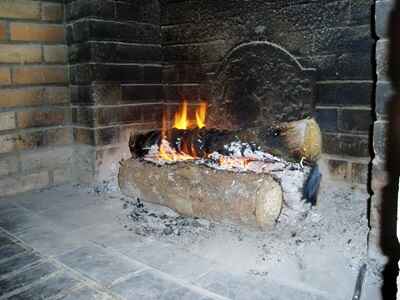 Feu dans la cheminée