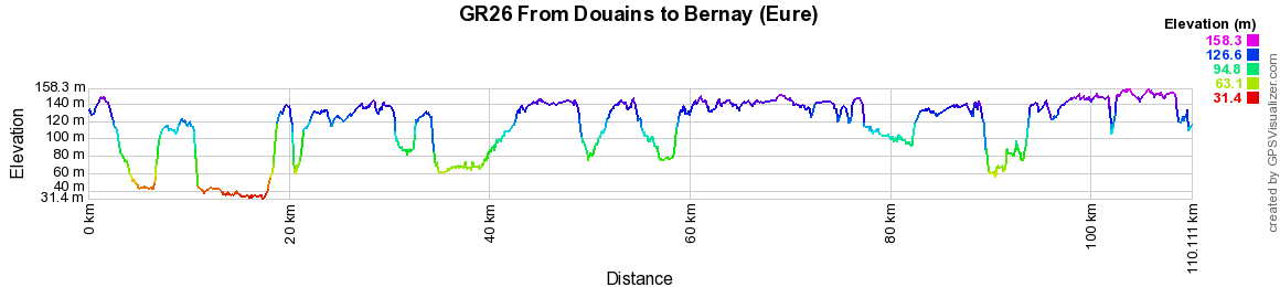 GR26 Walking from Douains to Bernay (Eure) 2