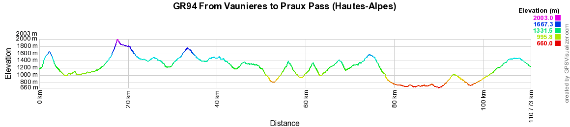 GR94 Hiking from Vaunieres to Praux Pass (Hautes-Alpes) 2