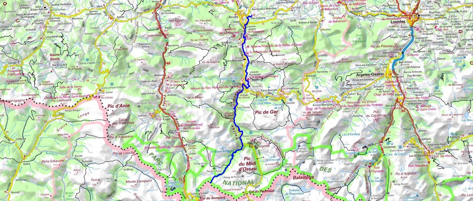 GR�8 Ossau Way Hiking from Sainte-Colome to Somport Pass (Pyrenees-Atlantiques) 1