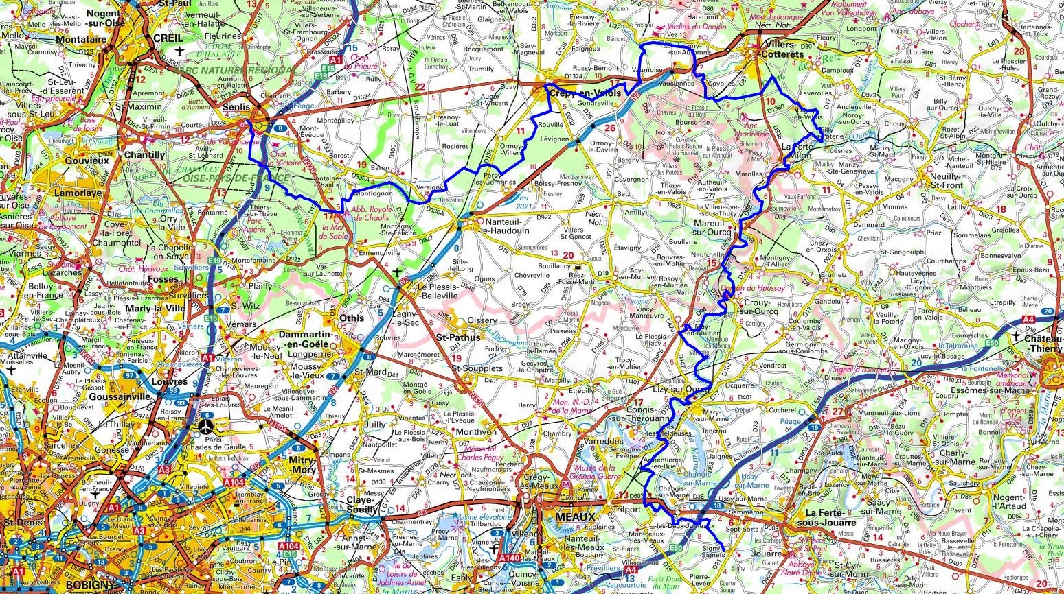 GR11 Walking from Senlis (Oise) to Signy-Signets (Seine-et-Marne) 1