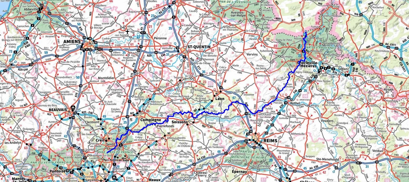  GR®12 Randonnée de Gué-d'Hossus (Ardennes) aux Etangs de Commelles (Oise) 1