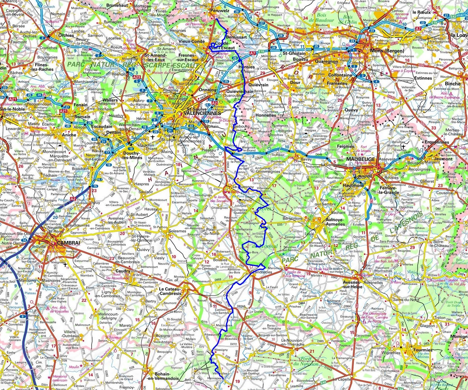 GR122 Walking from Bon-Secours (Belgium) to Hannapes (Aisne) 1