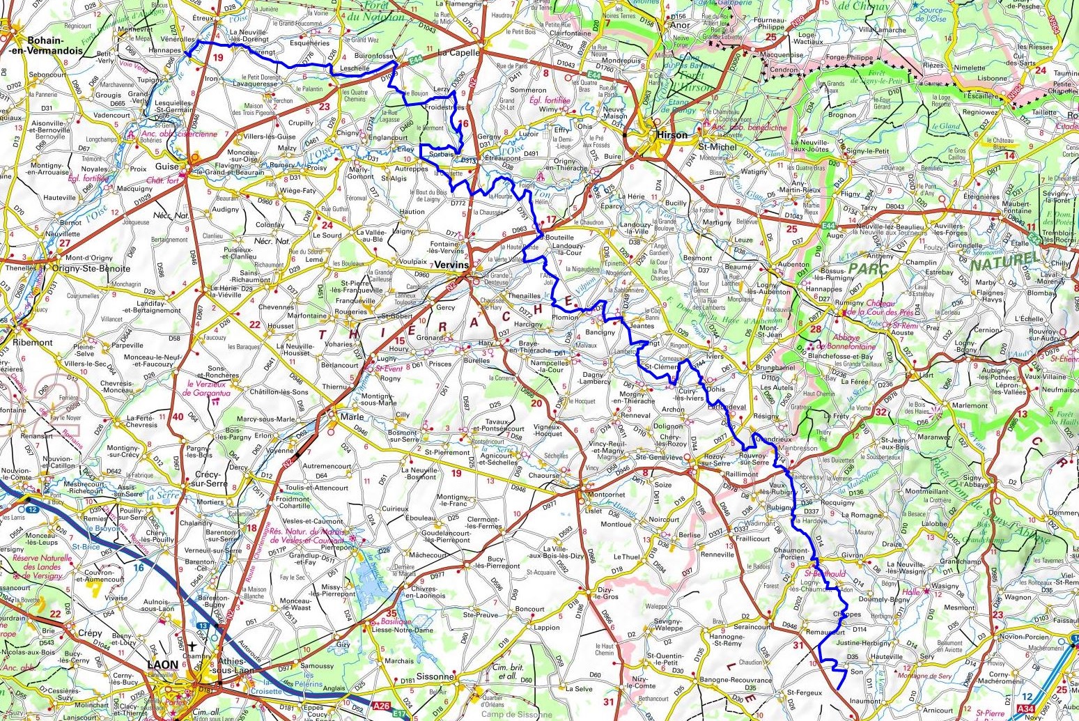 GR122 Walking from Hannapes (Aisne) to Son (Ardennes) 1