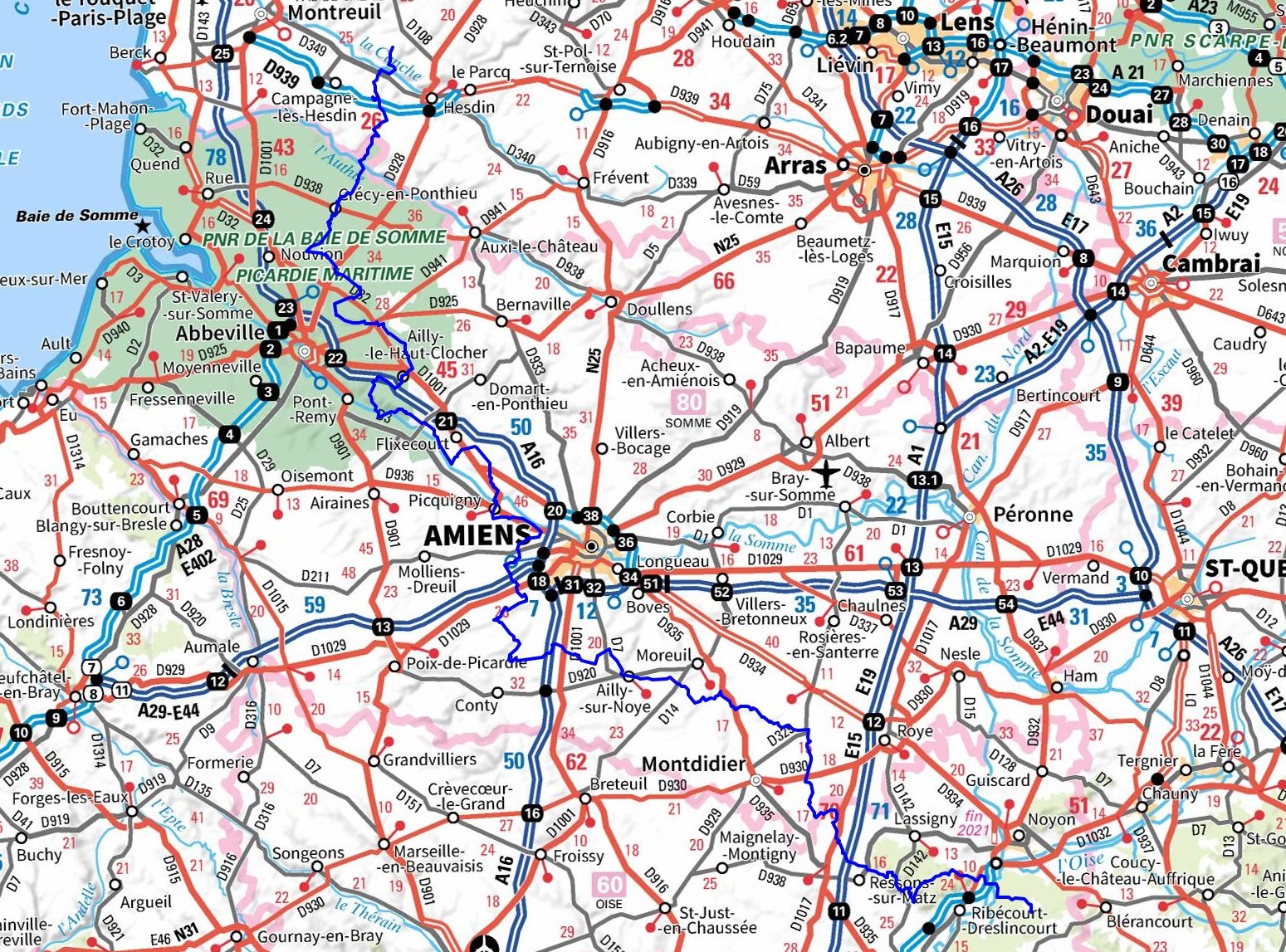 GR123 Walking from Contes (Pas-de-Calais) to Carlepont (Oise) 1