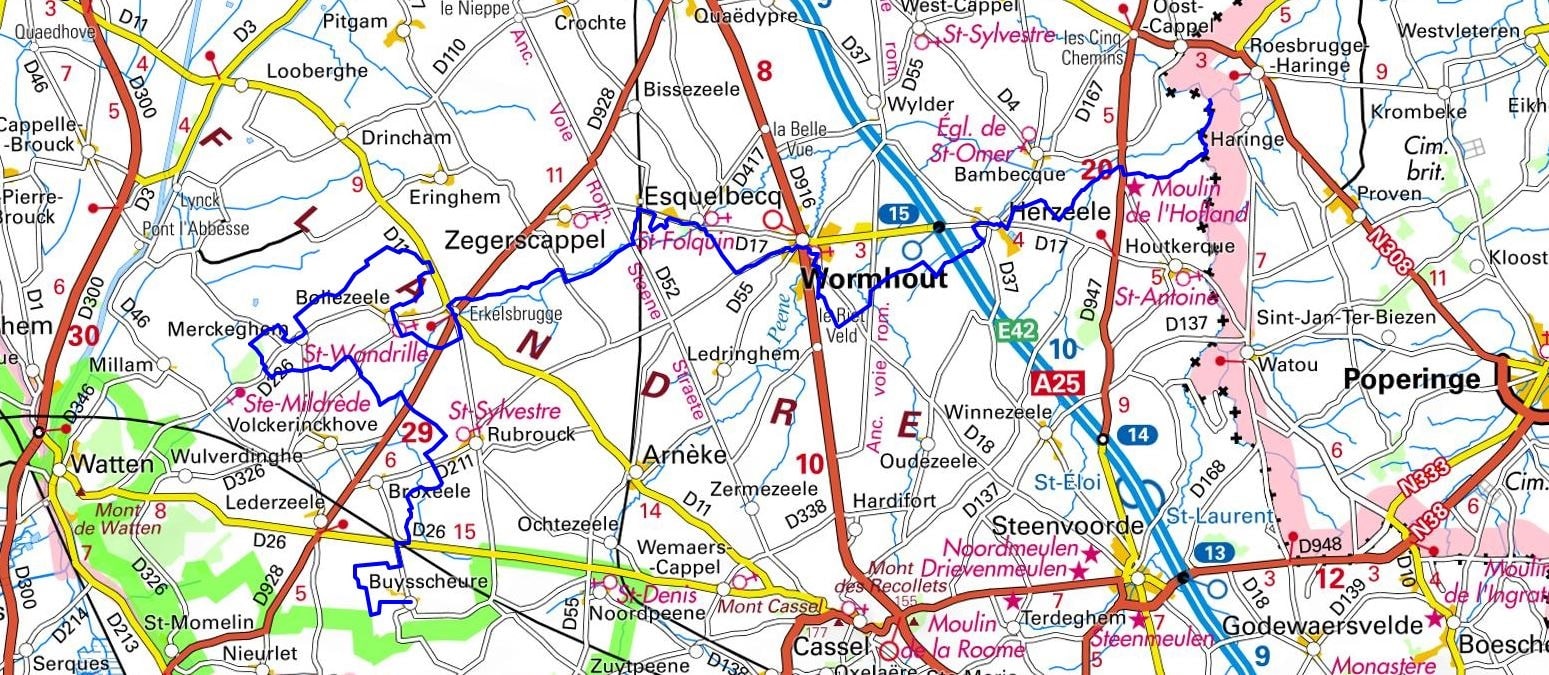 GR®130 Randonnée de Oost-Cappel (Frontière France-Belgique) à Buysscheure (Nord) 1