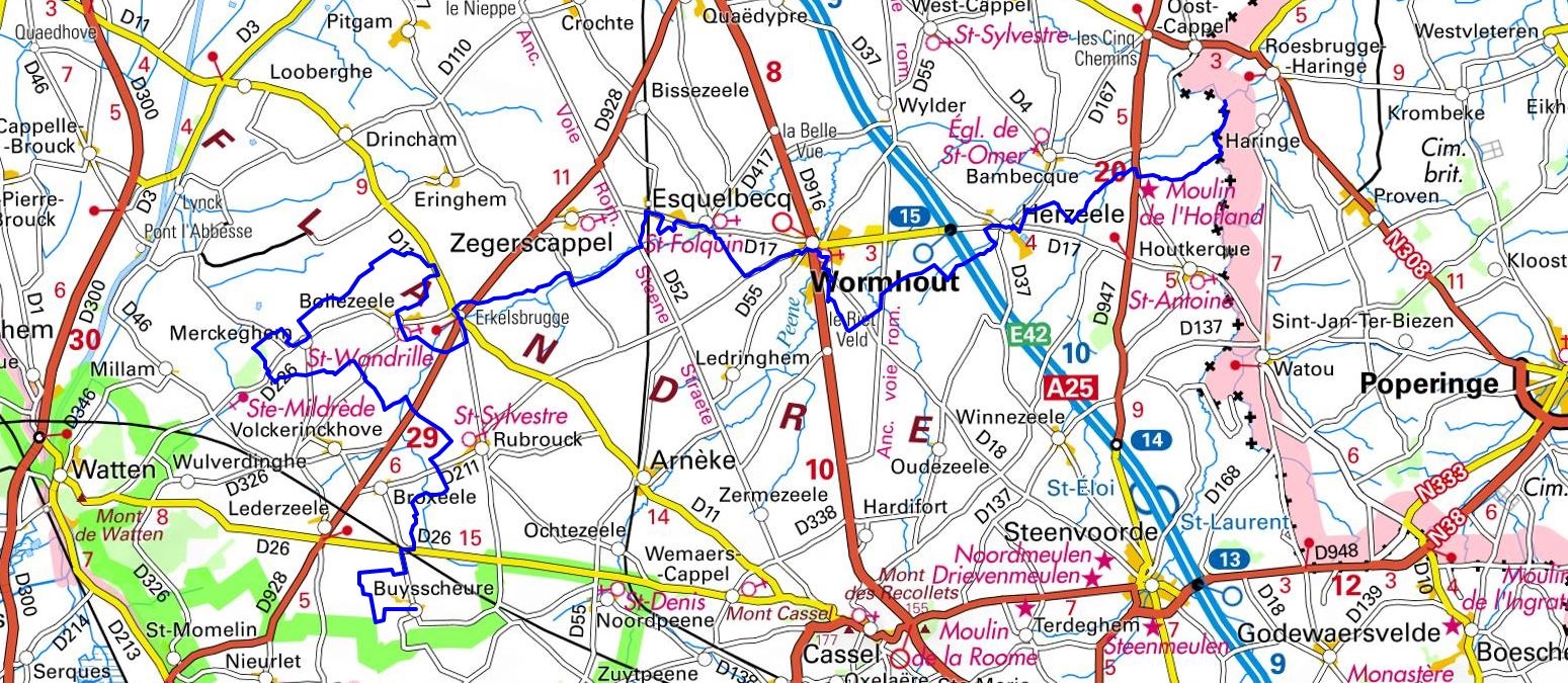 GR®130 Randonnée de Oost-Cappel (Frontière France-Belgique) à Buysscheure (Nord) 1