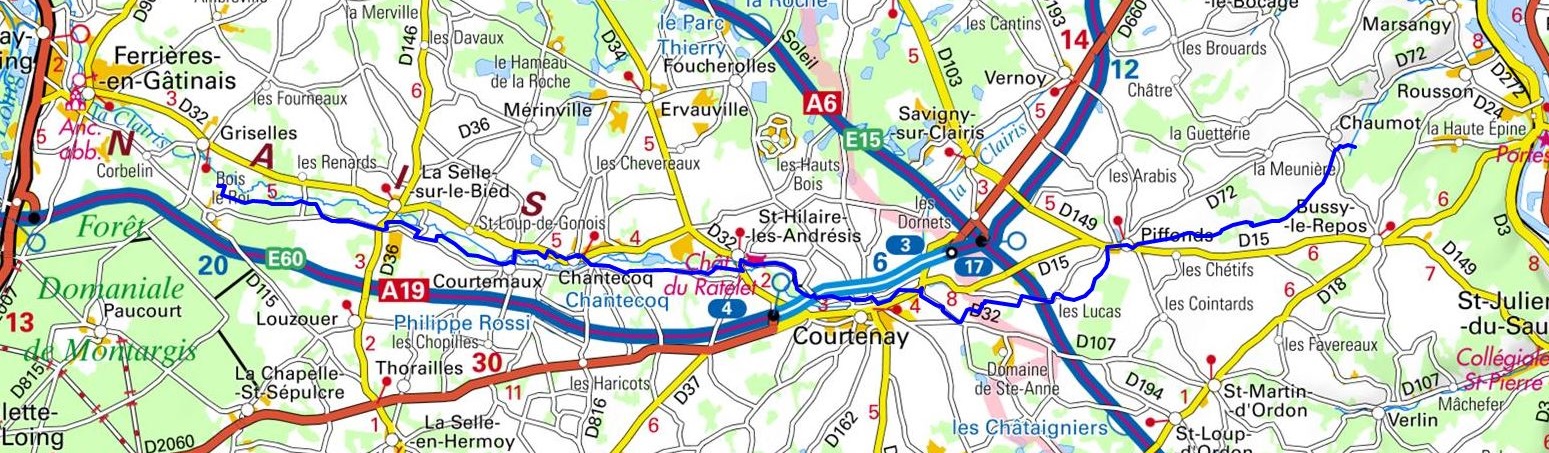 GR132 Walking from La Sausseliere (Loiret) to Chaumot (Yonne) 1