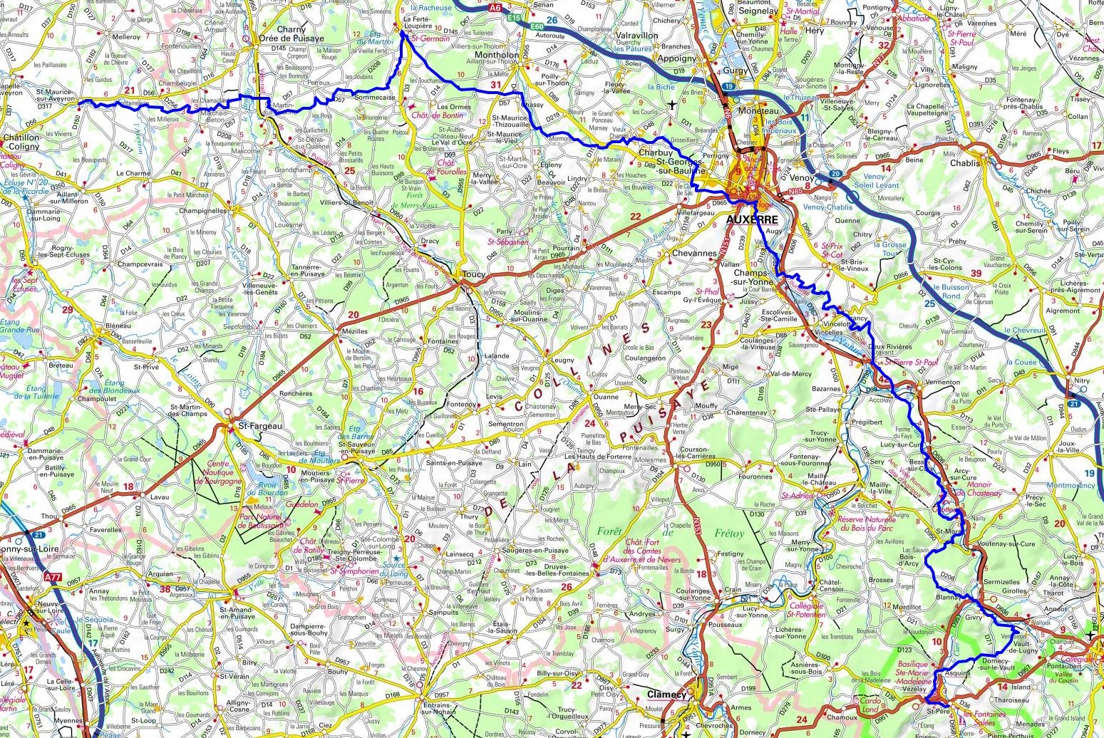 GR13 Randonnée de Saint-Maurice-sur-Aveyron (Loiret) à Saint-Père (Yonne) 1