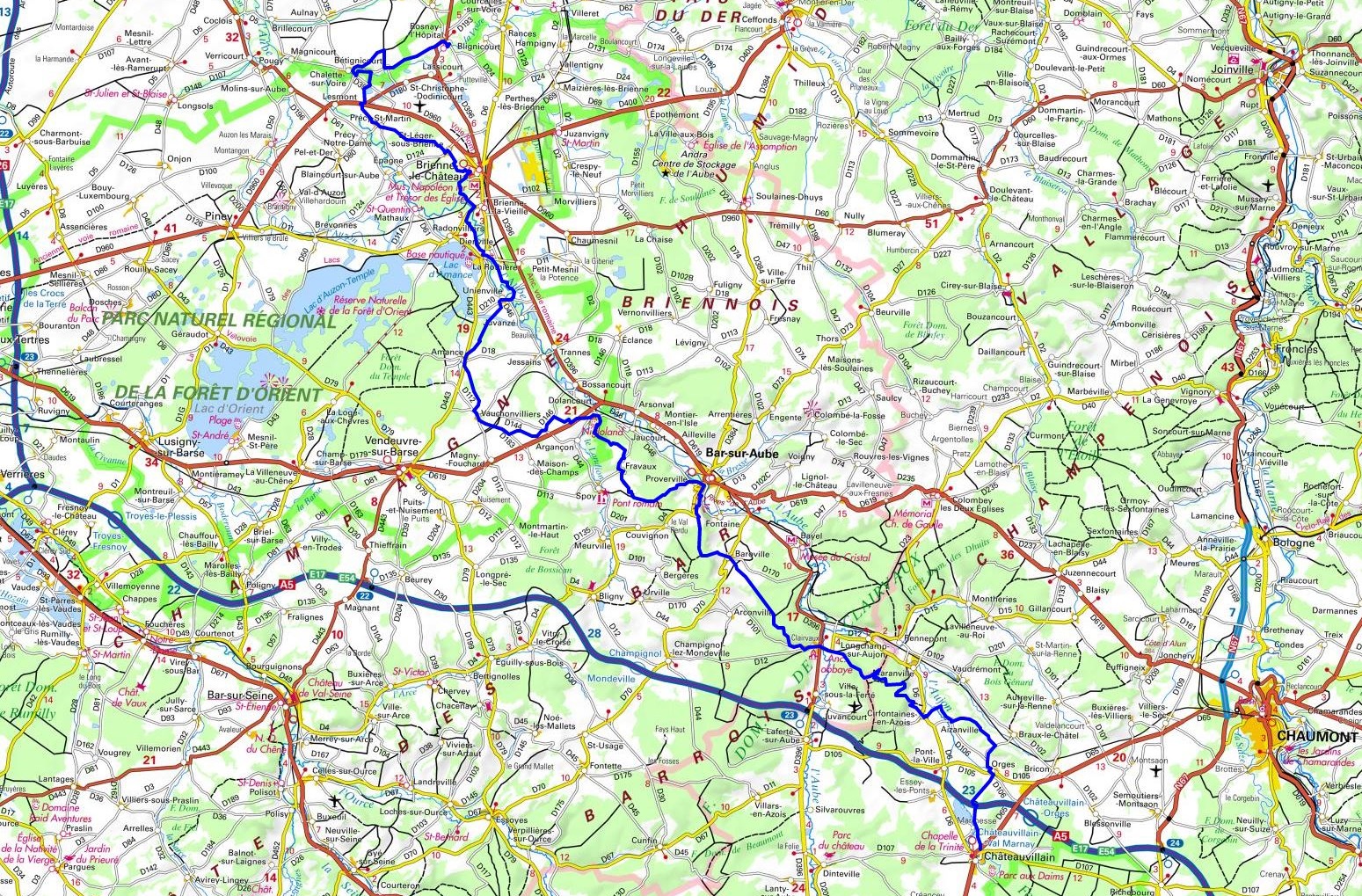 GR145 Via Francigena. Hiking from Rosnay-l'Hopital (Aube) to Chateauvillain (Haute-Marne) 1