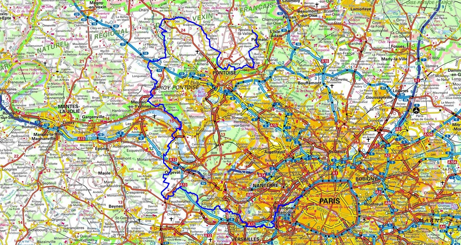 GR1 Walking from Porte Maillot (Paris) to Nesles-la-Vallee (Val-d'Oise) 1