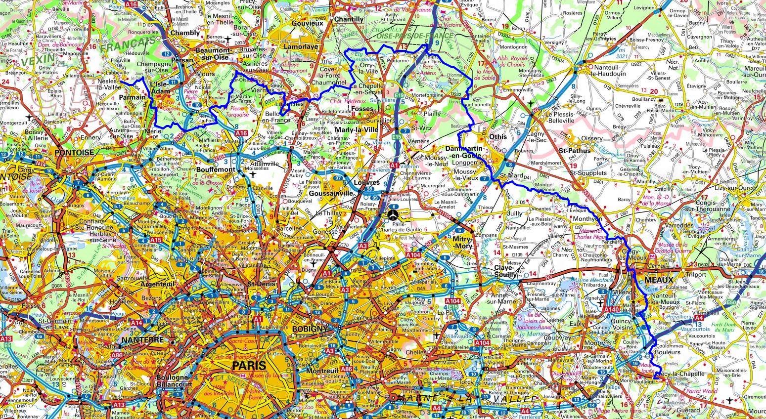 GR1 Walking from Nesles-la-Vallee (Val-d'Oise) to Crecy-la-Chapelle (Seine-et-Marne) 1