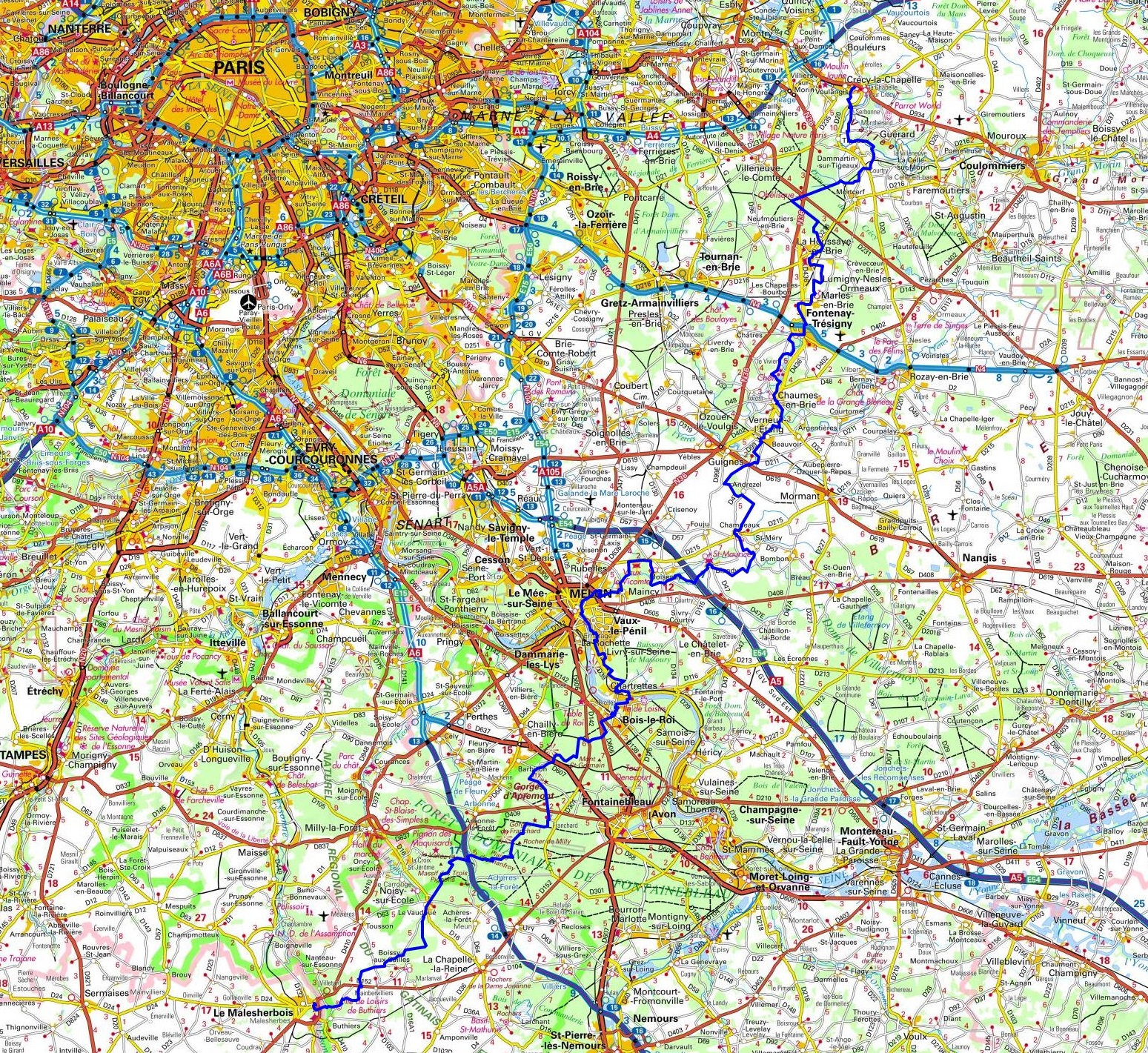 GR1 Walking from Crecy-la-Chapelle (Seine-et-Marne) to Malesherbes (Loiret) 1