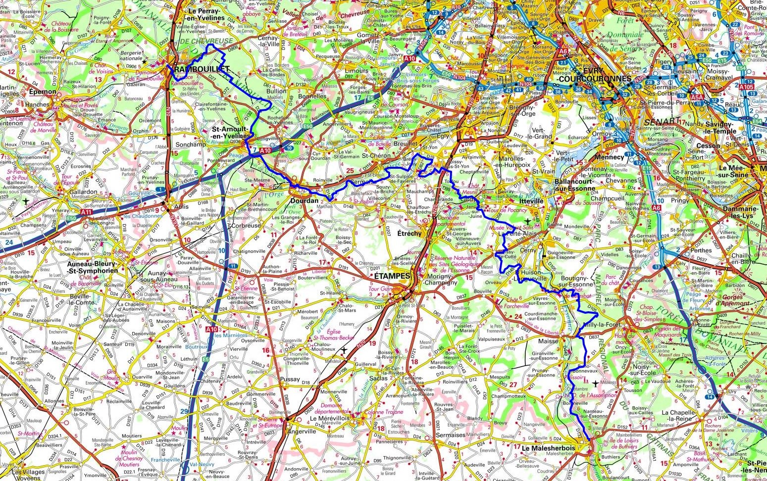 GR1 Randonnée de Malesherbes (Loiret) à Rambouillet (Yvelines) 1