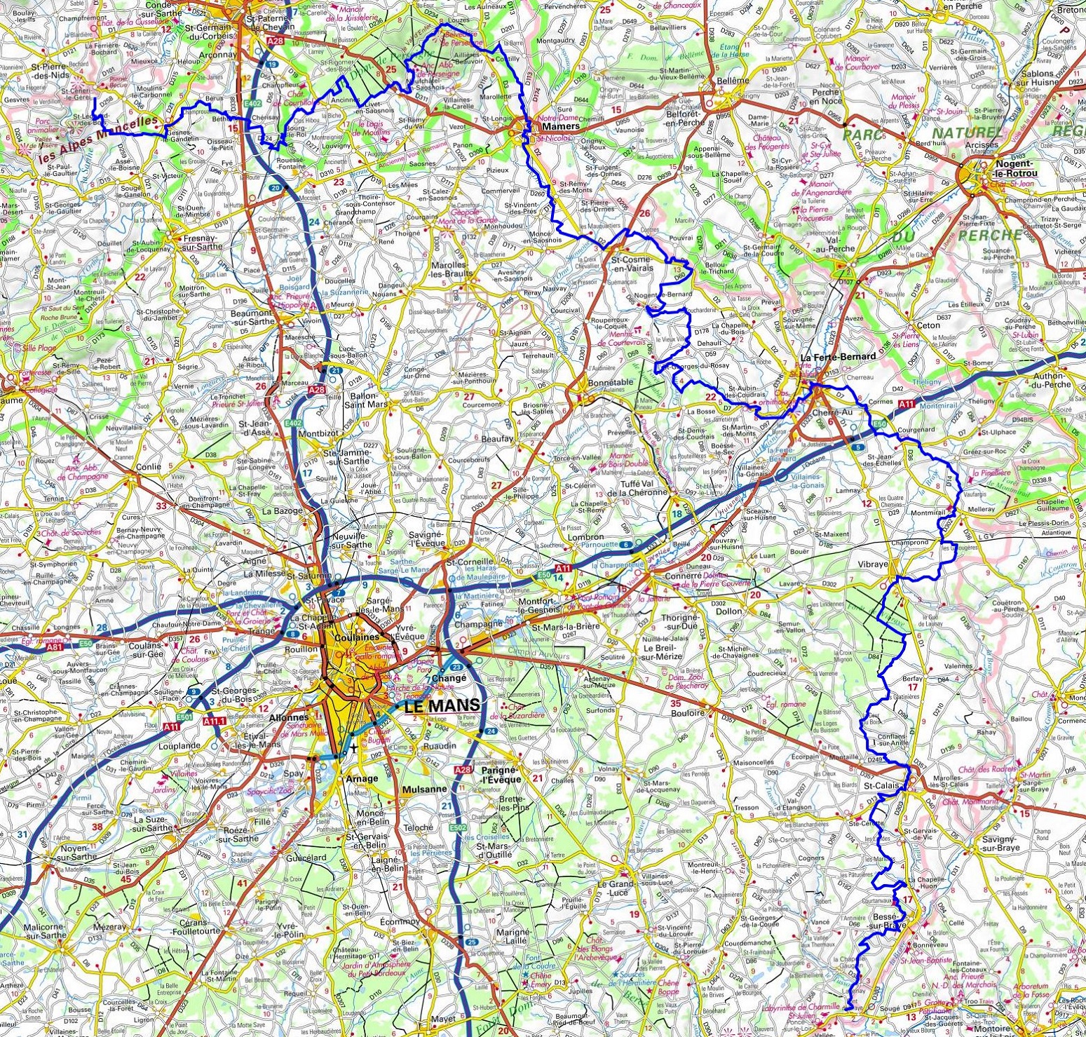 GR235 Randonnée de La Touzelière à La Vallée de la Flotte (Sarthe) 1