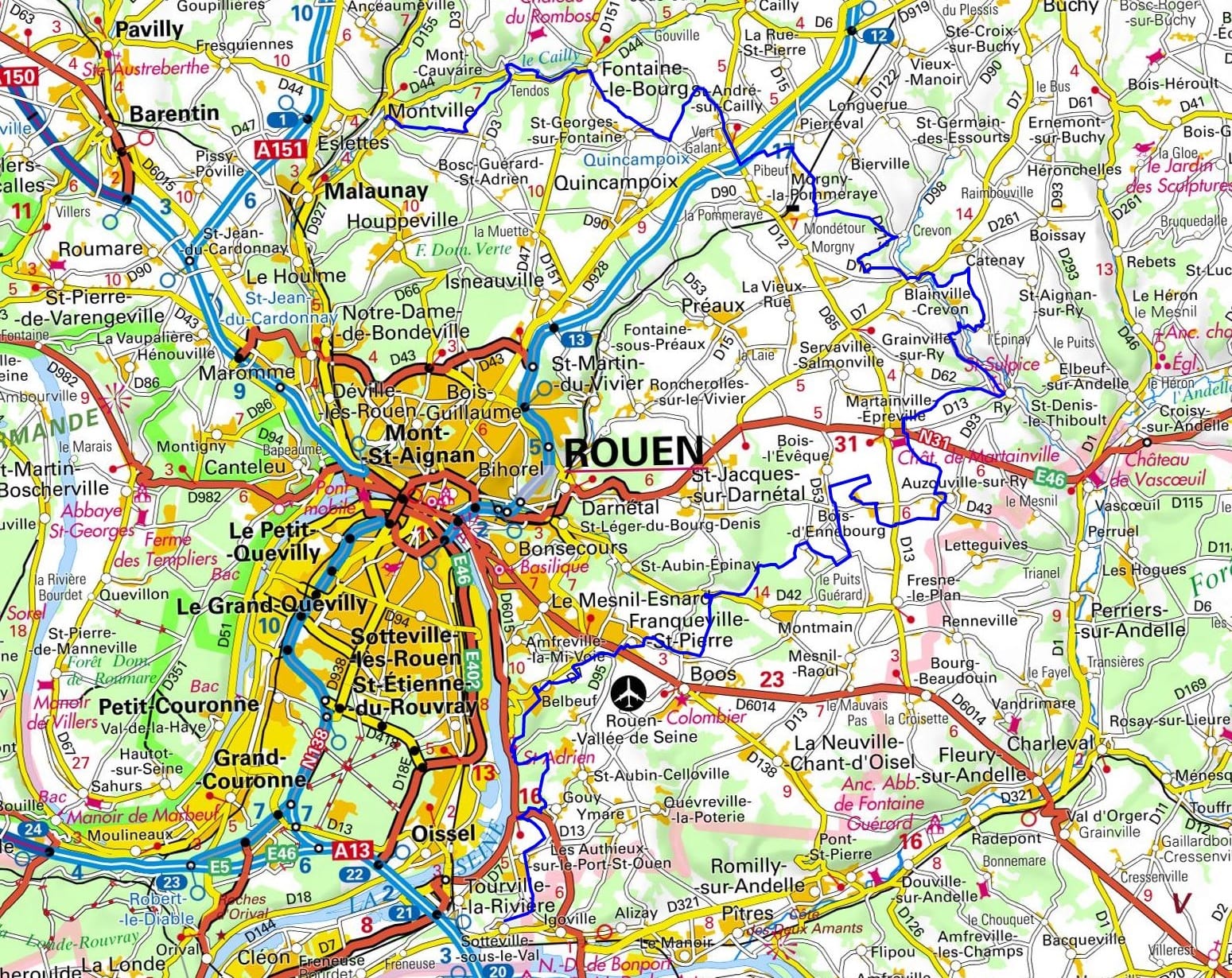 GR25 Walking from Sotteville-sous-le-Val to Montville (Seine-Maritime) 1