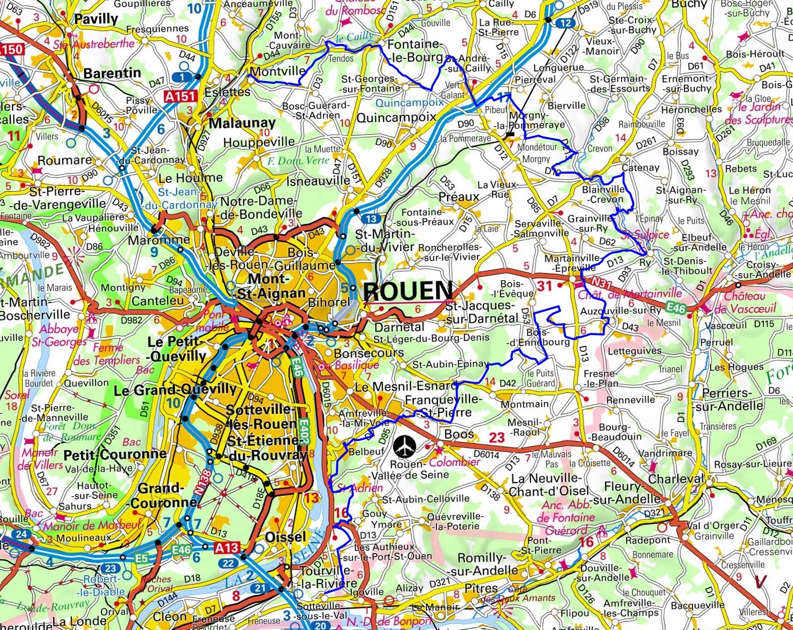 GR25 Walking from Sotteville-sous-le-Val to Montville (Seine-Maritime) 1
