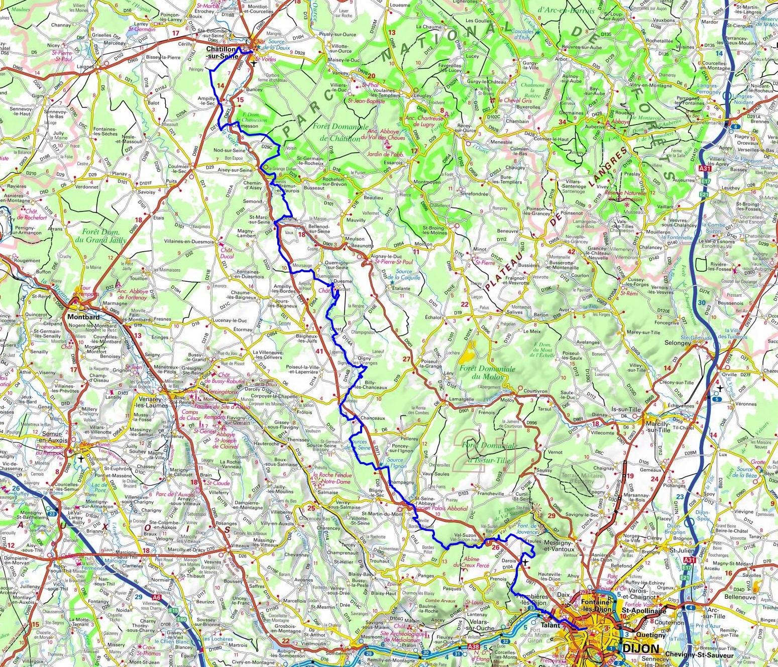 GR2 Walking from Dijon to Chatillon-sur-Seine (Cote-d'Or) 1