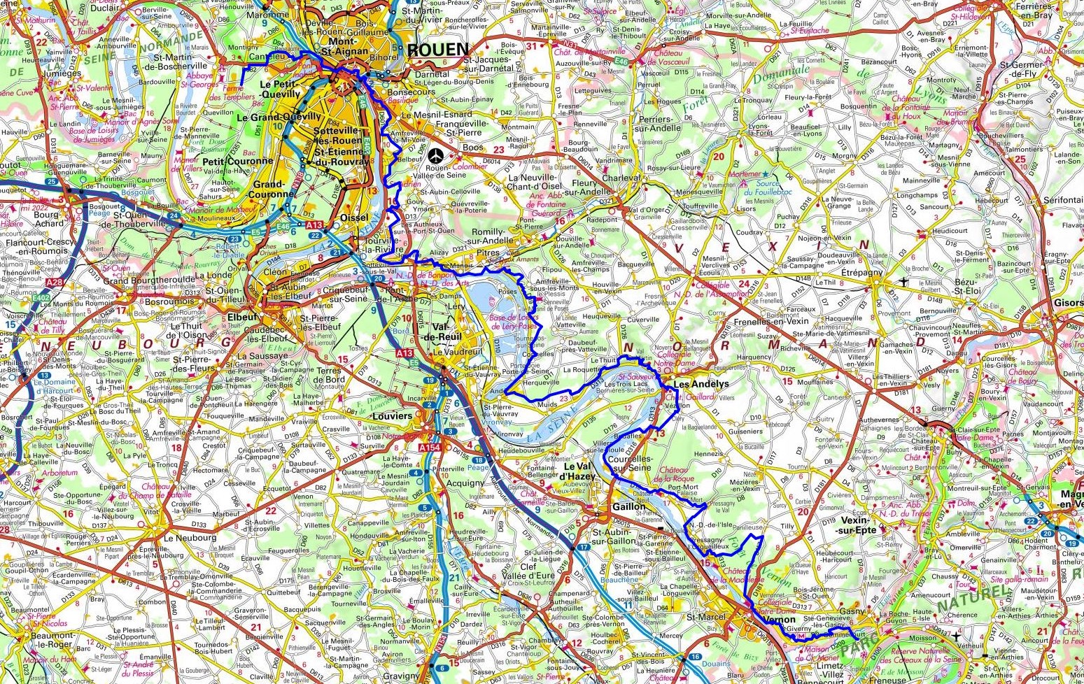 GR2 Randonnée de Gommecourt (Yvelines) à St Pierre-de-Manneville (Seine-Maritime) 1