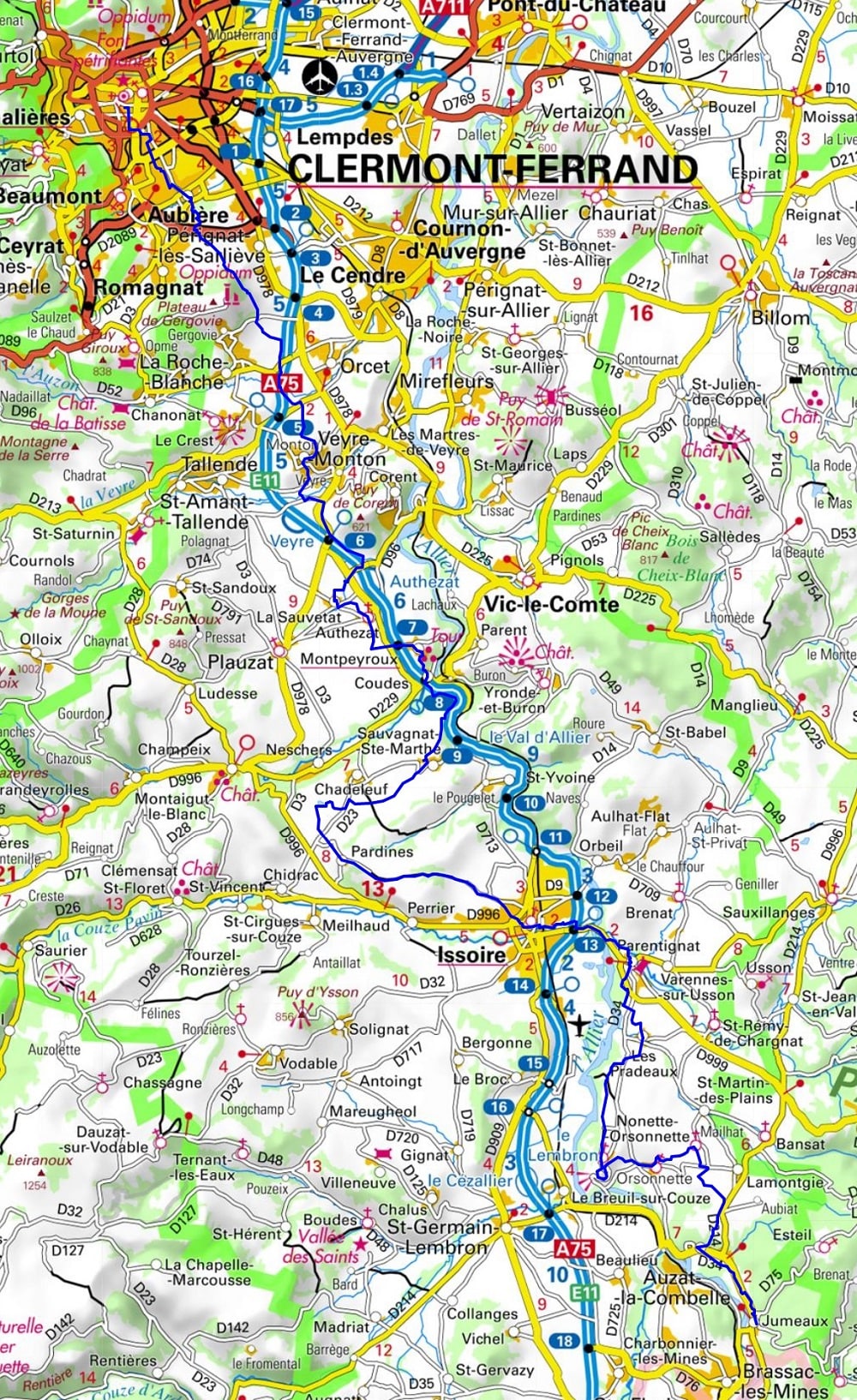 GR300 Hiking from Clermont-Ferrand to Jumeaux (Puy-de-Dome) 1