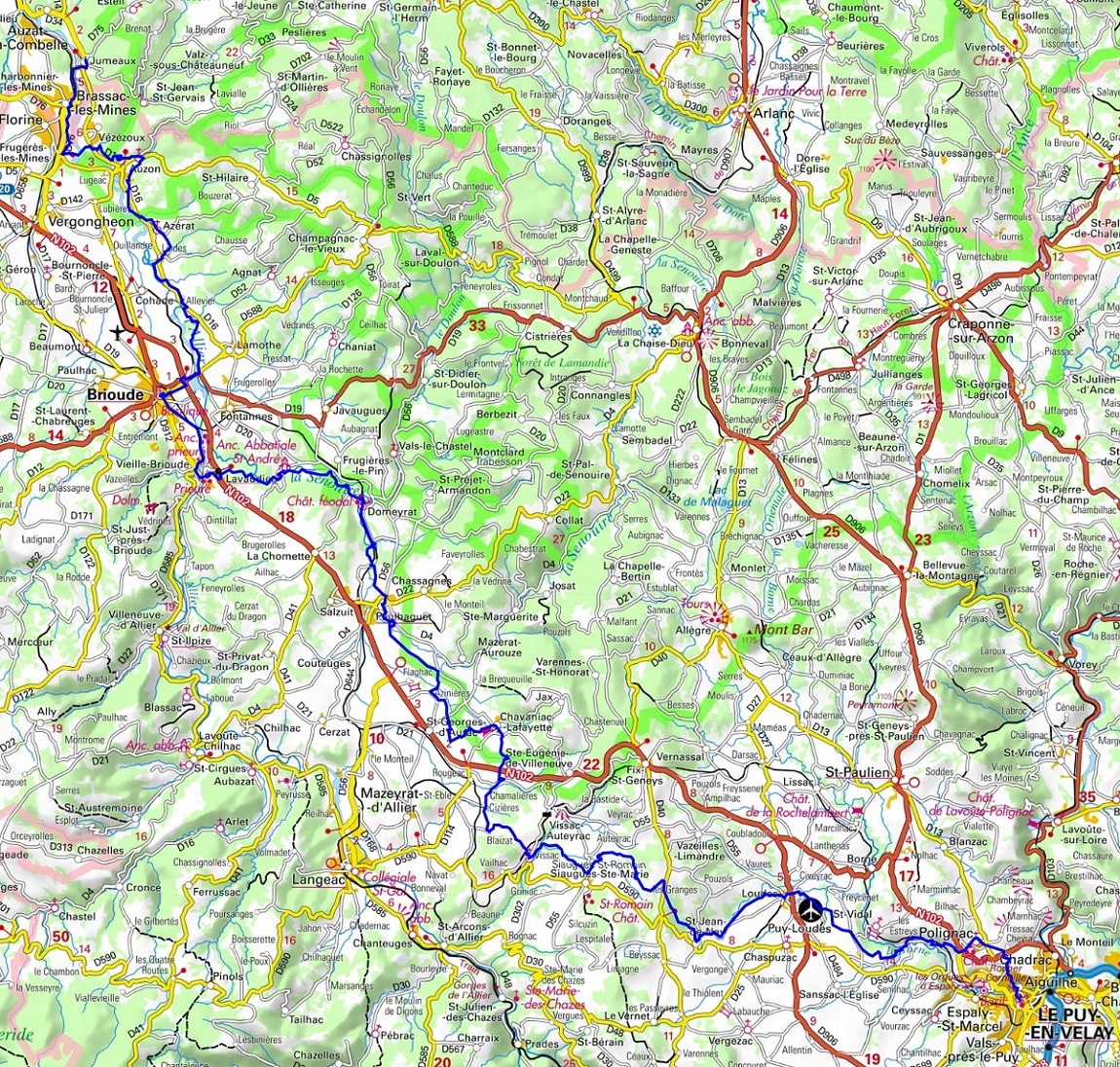 GR300 Hiking from Jumeaux (Puy-de-Dome) to Puy-en-Velay (Haute-Loire) 1