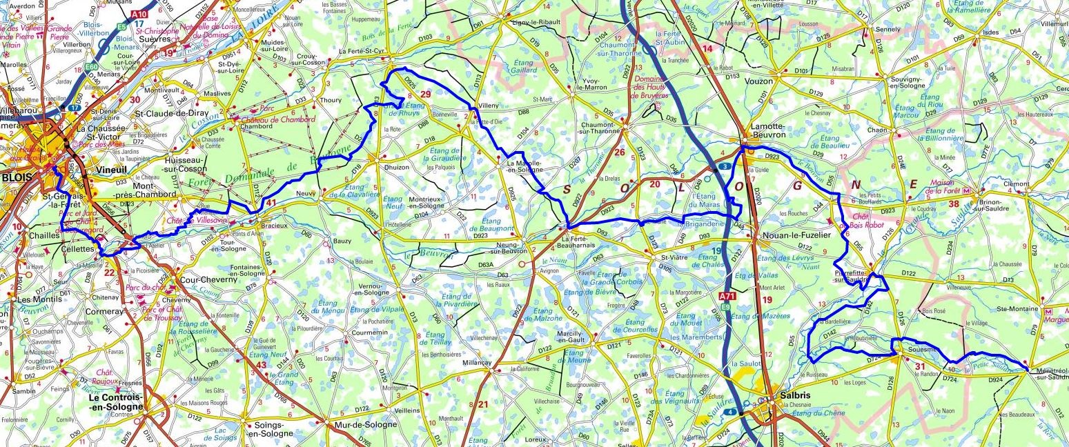 GR31 Hiking from Menetreol-sur-Sauldre (Cher) to Blois (Loir-et-Cher) 1