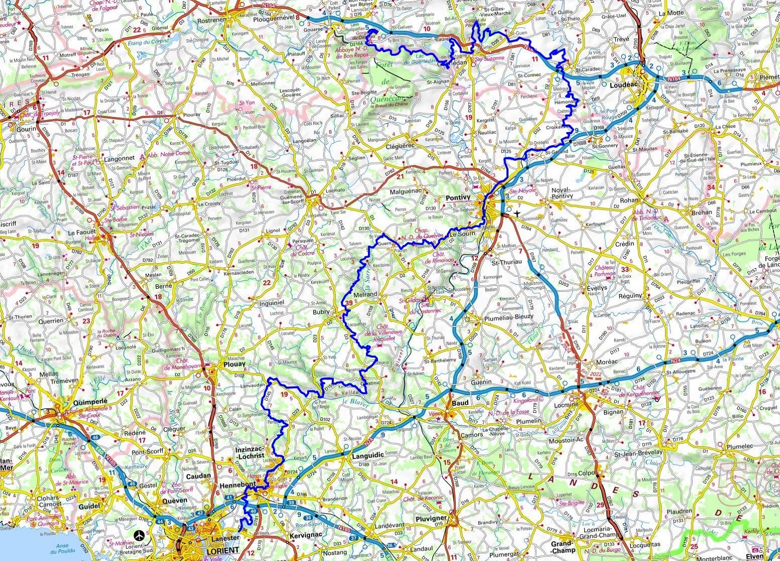 GR341 Randonnée de Lanester (Morbihan) à l'Ecluse de Bellevue (Côtes-d'Armor) 1
