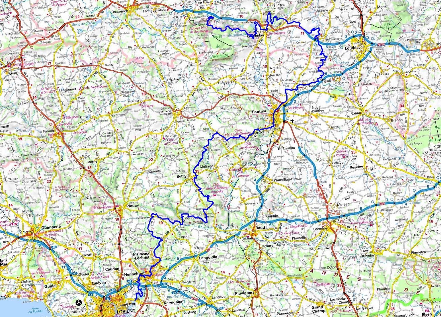 GR341 Hiking from Lanester (Morbihan) to l'Ecluse de Bellevue (Cotes-d'Armor) 1