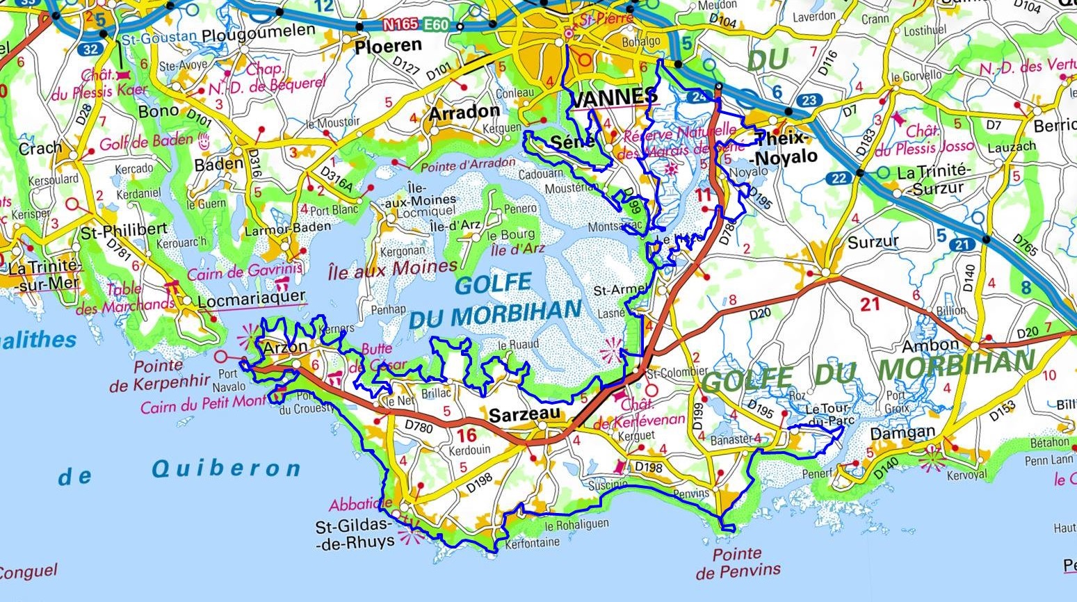 GR34 Randonnée de Vannes à Le Tour-du-Parc (Morbihan) 1