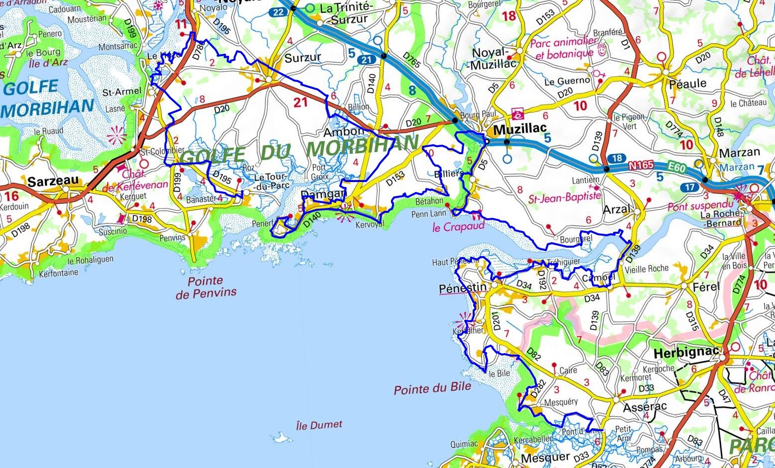 GR34 Randonnée du Tour-du-Parc (Morbihan) à Pont d'Arm (Loire-Atlantique) 1
