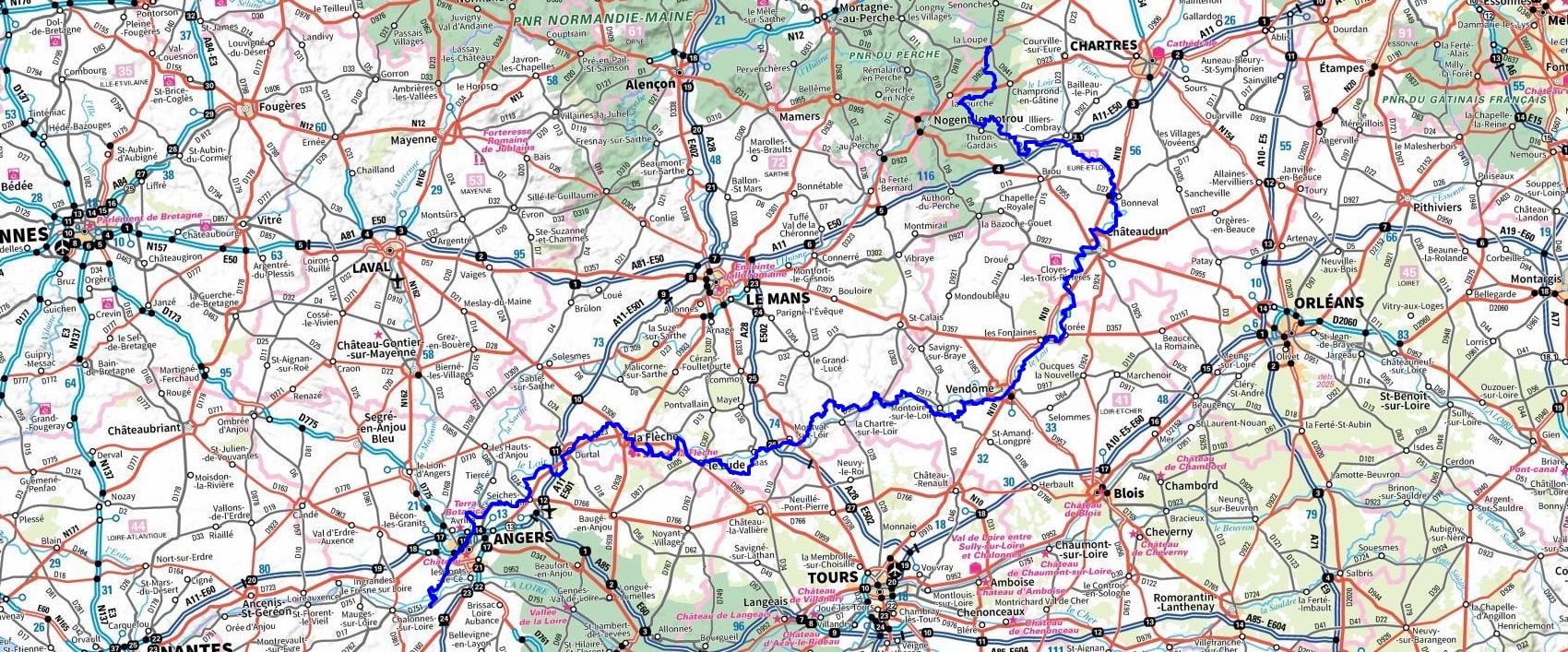 GR35 Hiking from La Loupe (Eure-et-Loir) to Rochefort-sur-Loire (Maine-et-Loire) 1