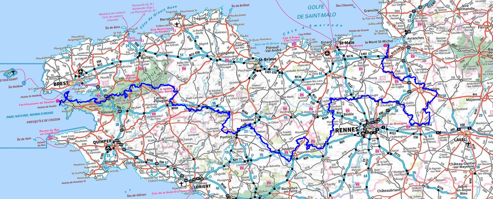 GR37 Heart of Brittany Hiking from Mont-Saint-Michel (Manche) to Camaret-sur-Mer (Finistere) 1