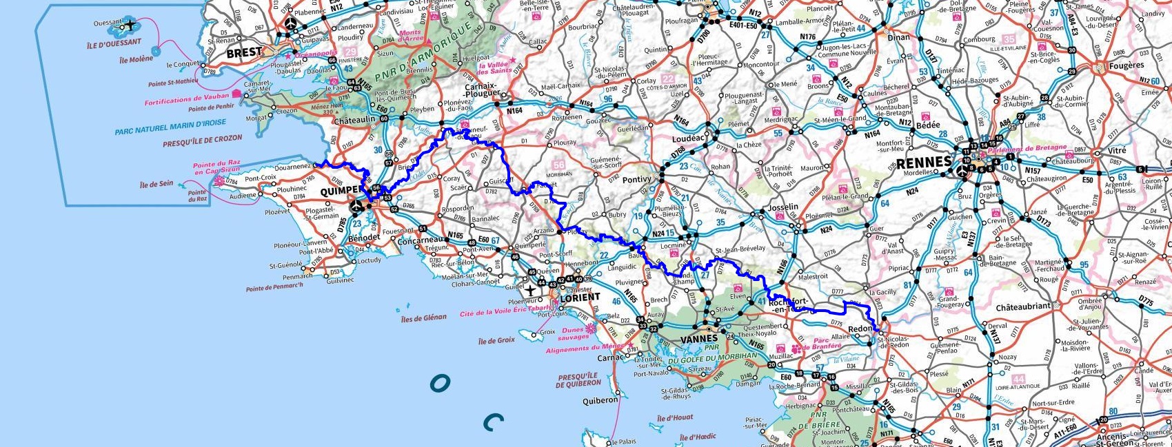 GR38 Randonnée de Douarnenez (Finistère) à Redon (Ille-et-Vilaine) 1