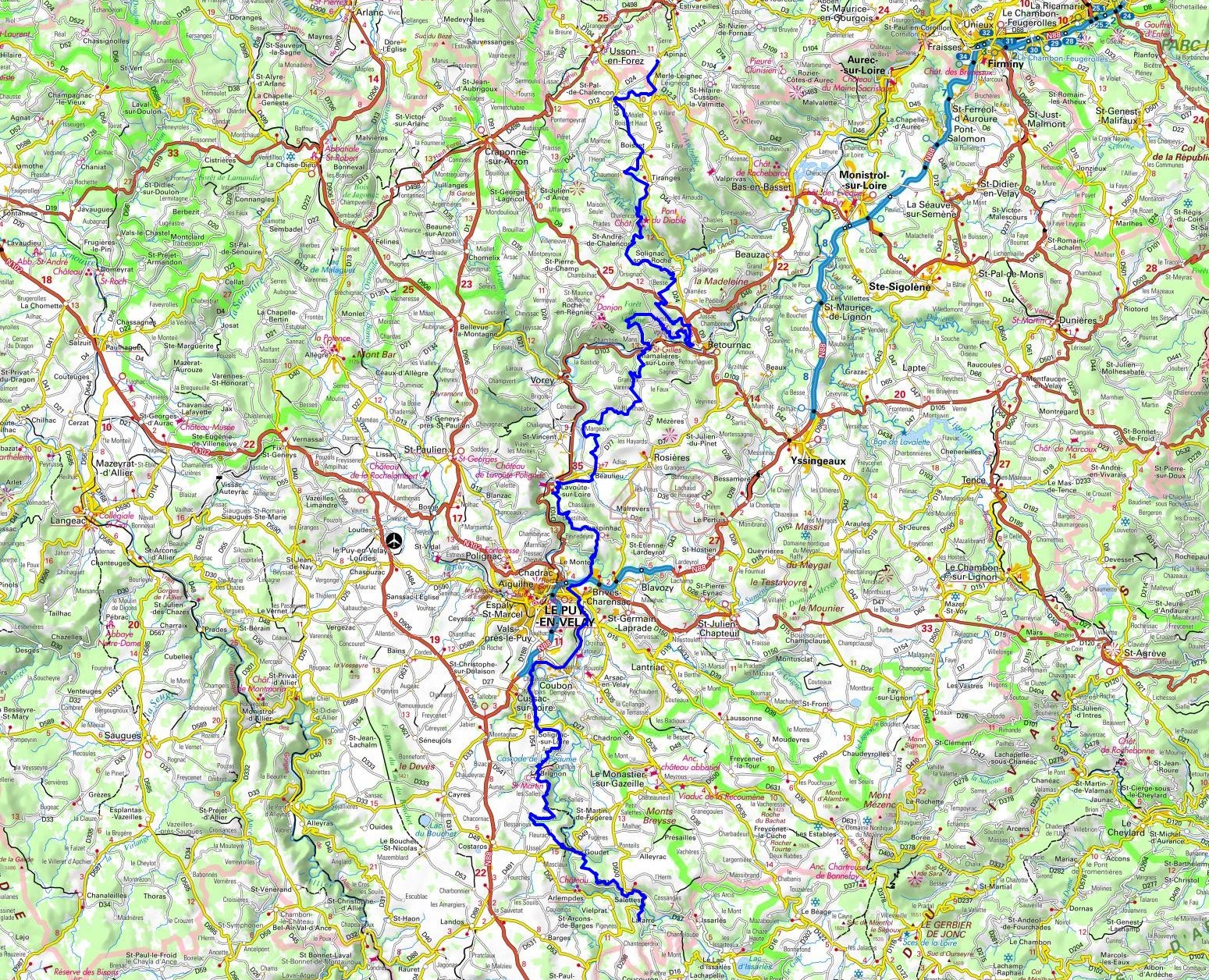 1 GR®3F Hiking from Lafarre (Haute-Loire) to Apinac (Loire)