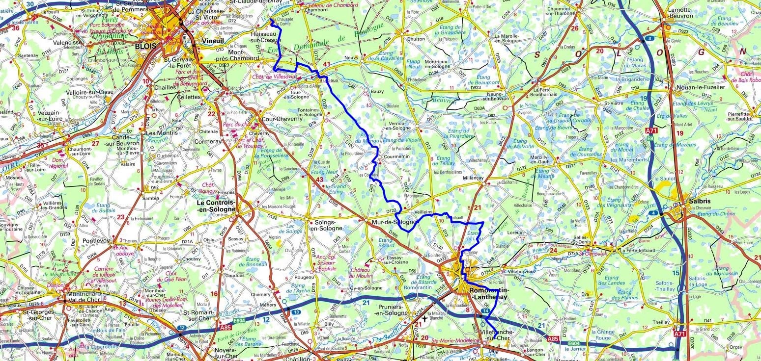 GR413 Randonnée de Huisseau-sur-Cosson à Villefranche-sur-Cher (Loir-et-Cher) 1