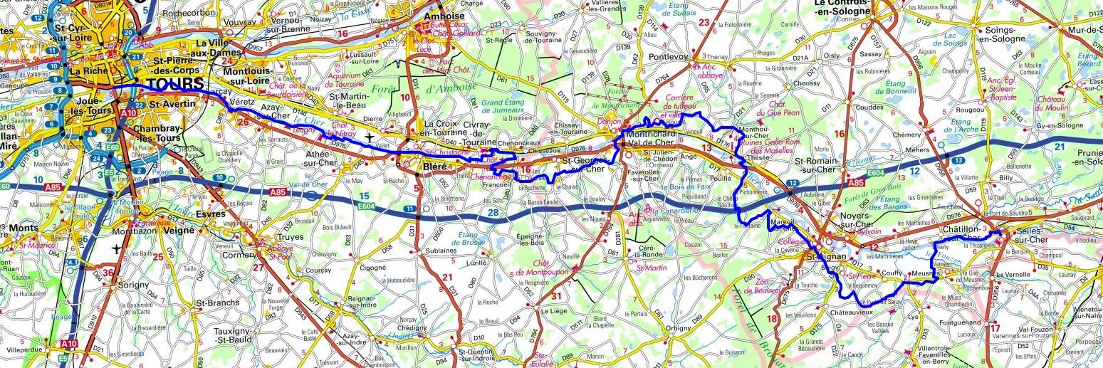 GR41 Randonnée de Tours (Indre-et-Loire) à Selles-sur-Cher (Loir-et-Cher) 1