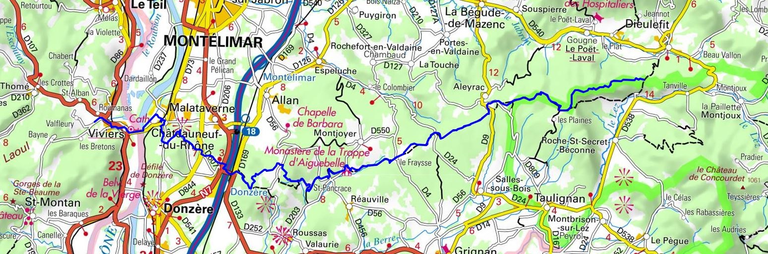 GR429 Hiking from Dieu-Grace pass (Drome) to Viviers (Ardeche) 1