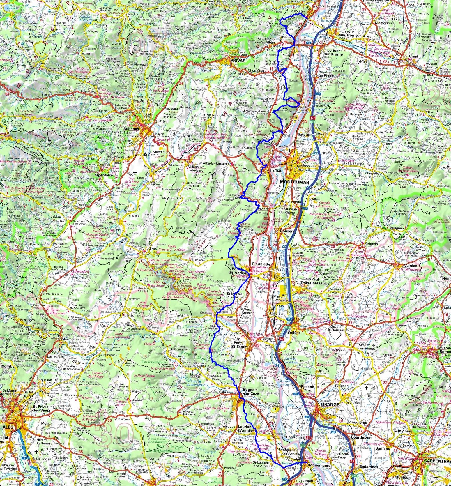 GR42 Hiking from La Voulte-sur-Rhône (Ardeche) to Roquemaure (Gard) 1