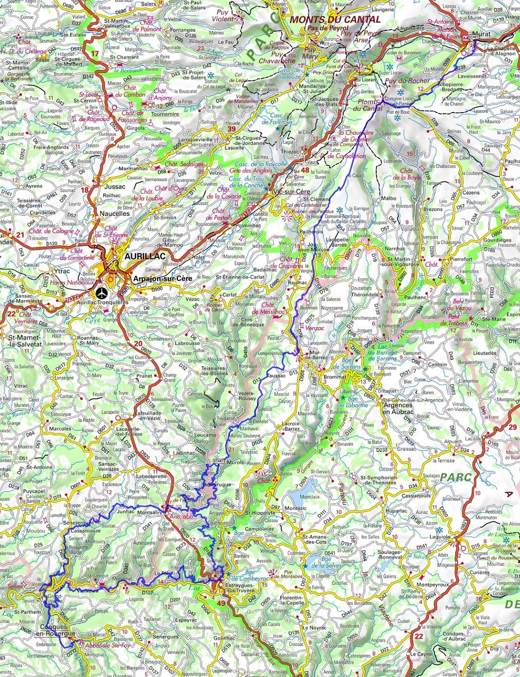 GR465 Randonnée de Murat (Cantal) à Conques (Aveyron) 1