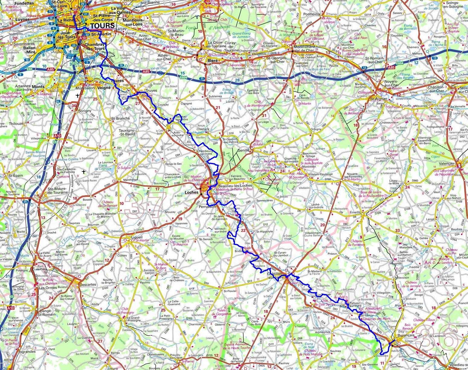 GR46 Hiking from Tours (Indre-et-Loire) to Buzancais (Indre) 1