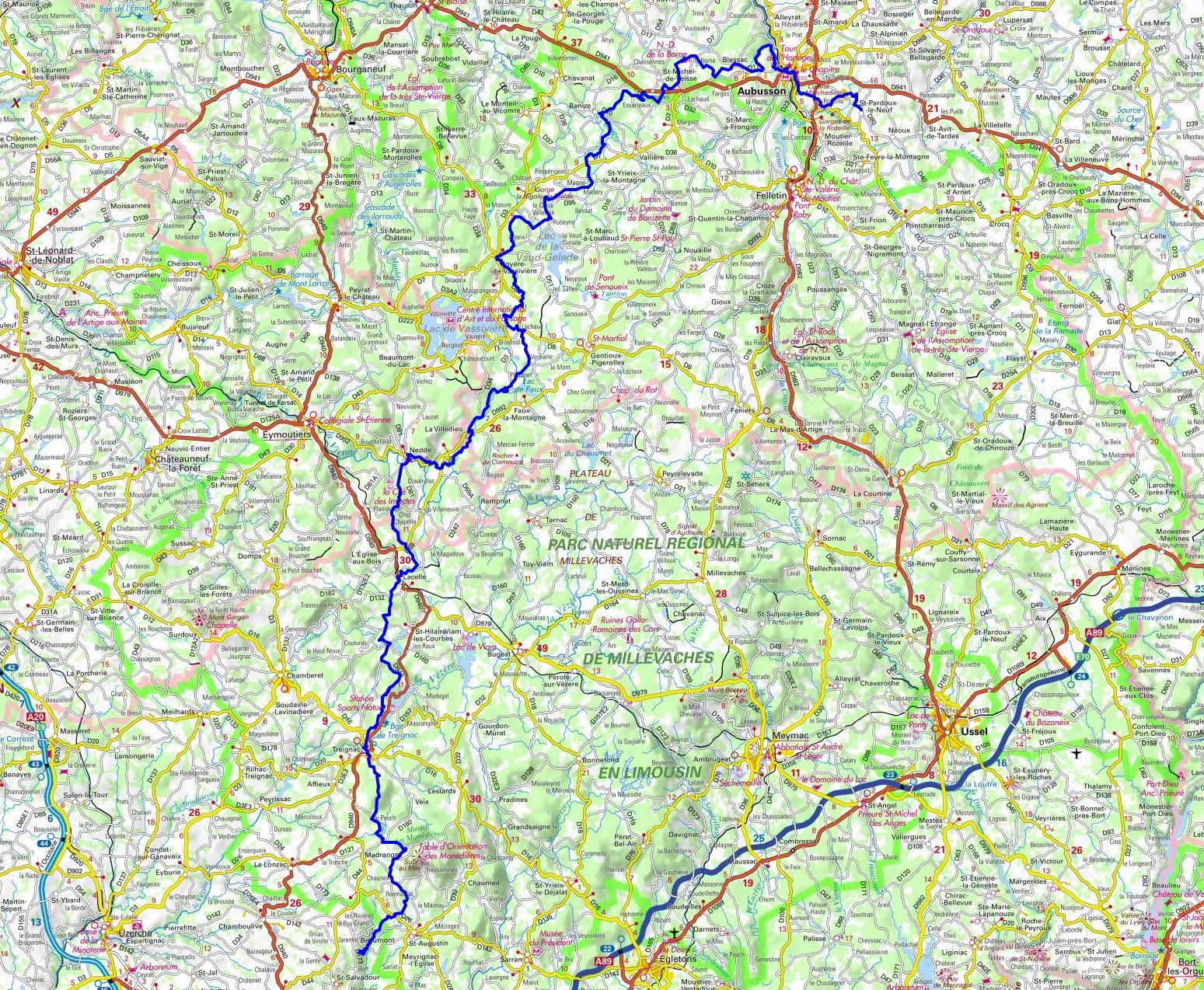 GR46 Hiking from St-Pardoux-le-Neuf (Creuse) to La Mechaussie (Correze) 1